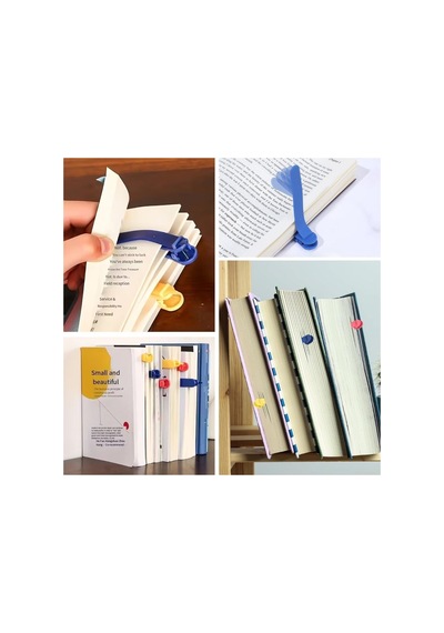 3 Lü Otomatik Kitap Ayıracı Akıllı Silikon Yer İmi Klips Seti, Okuma Severler İçin Pra Çok Renkli