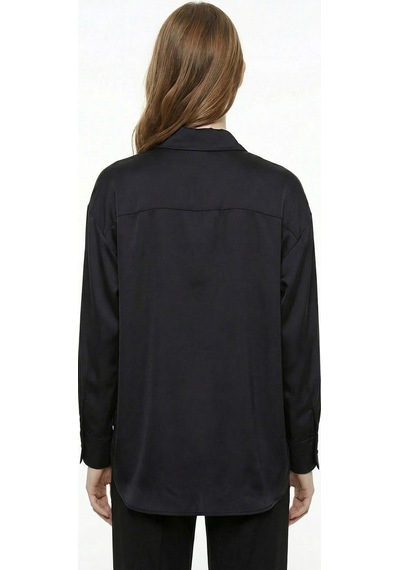 Fabrika Siyah Kadın Loose Fit Gömlek F6sl-gml0194