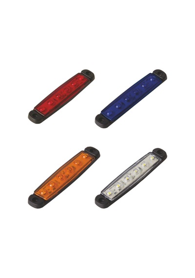 12 Volt Parmak Led Lamba - 10 Adet Kırmızı
