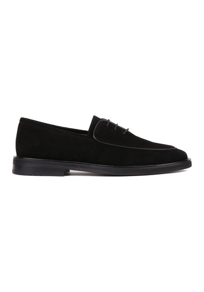 Shoetyle - Siyah Süet Bağcıklı Erkek Klasik Ayakkabı 250-7511-1010-siyah Siyah