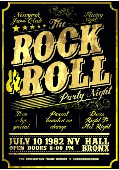 Rock & Roll Temalı Ahşap Mdf Tablo Duvar Dekoru Nostaljik Dekoratif Tablo