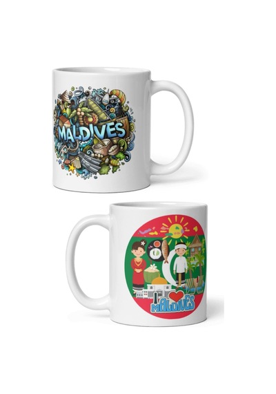 Maldivler Kupa Bardak 2 Adet Seyahat Hatıra Maldives Mug