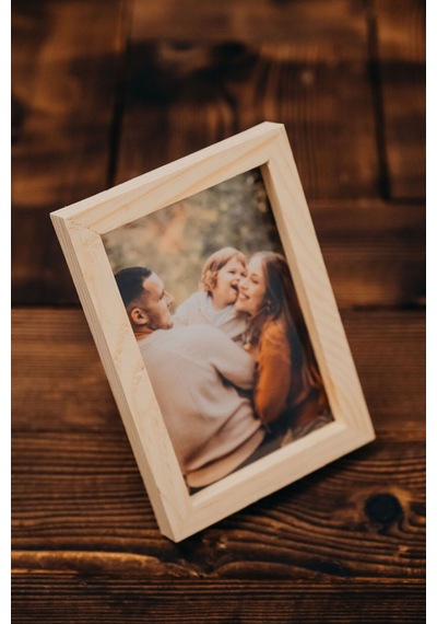 Huhuli İskandinav Dekoratif Ahşap Fotoğraf Çerçevesi 15 x 21 CM