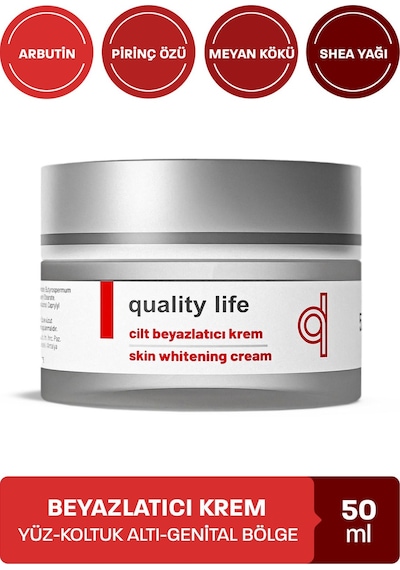 Quality Life Cilt Beyazlatıcı Krem 50 ML