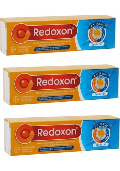 Üçlü Etki C Vitamini D Vitamini Çinko 3 Kutu Efervesan 45 Tablet