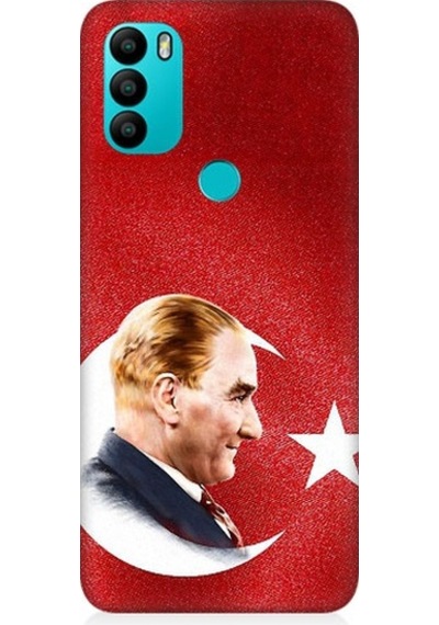 General Mobile Gm 21 Plus Uyumlu Bayrak Ve Mustafa Kemal Atatürk Desenli Silikon Kılıf