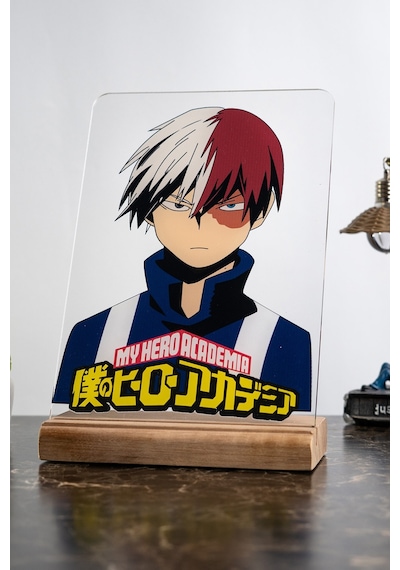 My Hero Academia Ev Todoroki Severlere Masa Dekoratif Ahşap Obje