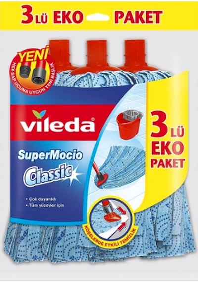 Vileda Supermocio Classic Eko Paket 3'lü
