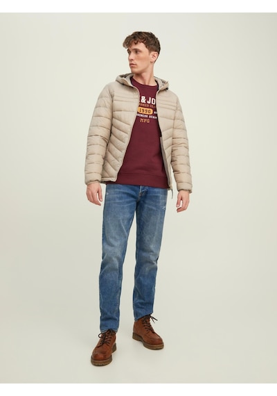 Jack & Jones Jjehero Puffer Hood Noos Erkek Bej Mont - 12211785