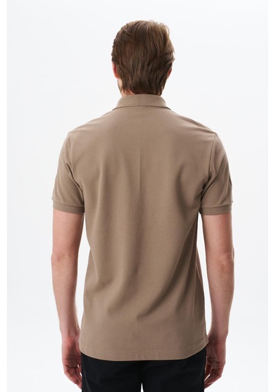AR-MA Arma Erkek Regular Fit Basic % 100 Pamuk Pike Polo Yaka Tişört Y29374355402 Gri-bej G8 Gri