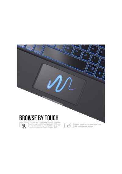 Apple Uyumlu iPad, Pro 11inç M4 2024 Kılıf Kablosuz Dönebilen Klavyeli Kılıf Keyboard A2836 A2837 A3006