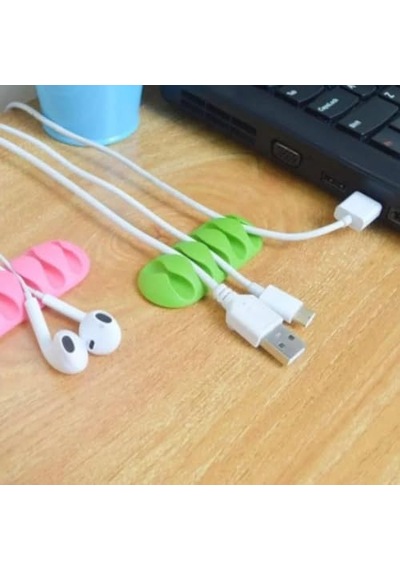 3 Adet 5 Kanallı Kablo Tutucu Sabitleyici Kablo Sabitleyici Mouse Kablosu, Şarj Kablosu