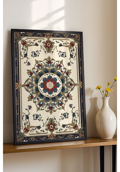 Premium Osmanlı Tezhip Sanatı Şemse Motifli Çerçeveli Tablo - Lüks Ramazan Özel Seri Duvar Dekoru Siyah Premium Osmanlı Tezhip Sanatı Şemse Motifli Çerçeveli Tablo - Lüks Ramazan Özel Seri Duvar Dekoru Siyah