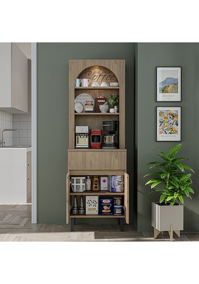 60 Cm Ledli Kahve Köşesi, Çok Amaçlı Dolap,2 Kapaklı 1 Çekmeceli Kiler Dolabı,mutfak Dolabı Atlantik Çam 60 Cm Ledli Kahve Köşesi, Çok Amaçlı Dolap,2 Kapaklı 1 Çekmeceli Kiler Dolabı,mutfak Dolabı Atlantik Çam