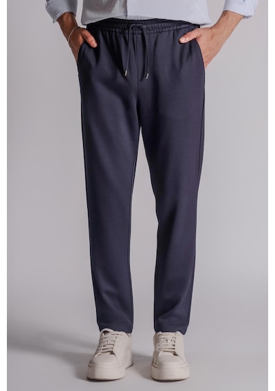 Braccas Erkek Yandan Cepli Beli Lastikli Relaxed Fit Jogger Pantolon Gri Lacivert