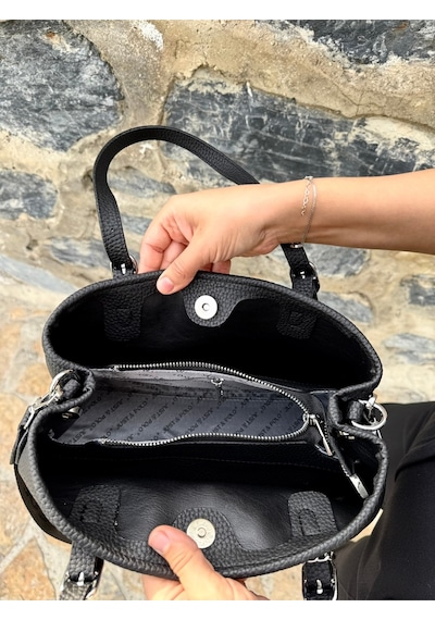 Just Polo Kadın Orijinal Just Polo Yumuşak Deri Ayarlanabilir Askılı Lüks El & Omuz Çantası Shoulder Bag Ekru