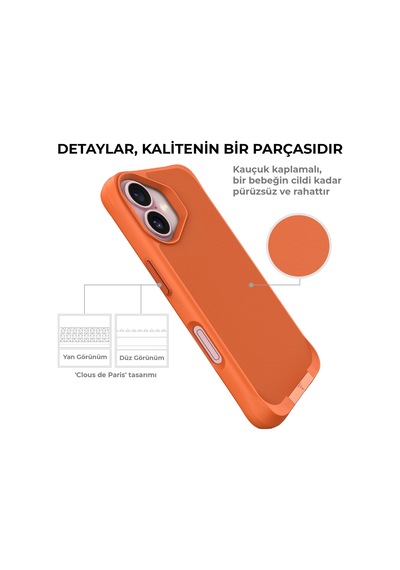 Bix Apple Uyumlu iPhone 16 Plus Vortex Magsafe Kılıf Stand Özellikli 3x Korumalı Mikro Fiber İç Yüzey Turuncu Turuncu Bix Apple Uyumlu iPhone 16 Plus Vortex Magsafe Kılıf Stand Özellikli 3x Korumalı Mikro Fiber İç Yüzey Turuncu Turuncu