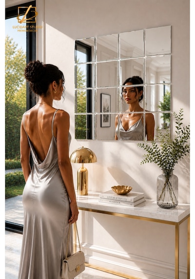 4 Adet 20x20 Dekoratif Pleksi Ayna Kendinden Yapışkanlı Pleksi Duvar Aynası Gümüş Gold Rose Gold Mavi Mor Kırmızı Duvar Dekorasyonu Pleksi Ayna Gümüş Gümüş