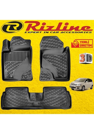 Toyota Uyumlu Verso 3D Havuzlu Paspas 2004-2009 Arası Rizline Marka N11.11169