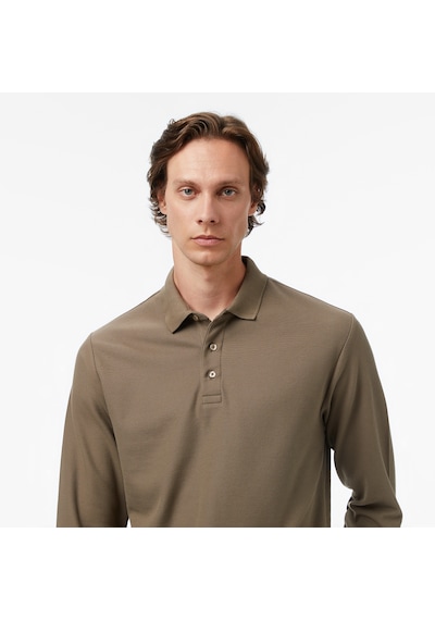 Nautica Erkek Kahverengi Classic Fit Uzun Kollu Polo Yaka T-shirtdüzk57351t