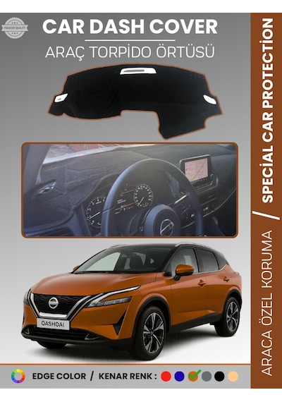 Nissan Qashqai J12 2021-2025 Torpido Örtüsü Ön Göğüs Koruma Araca Özel Çatlamayı Önler Kaymaz - 657 Stiloto