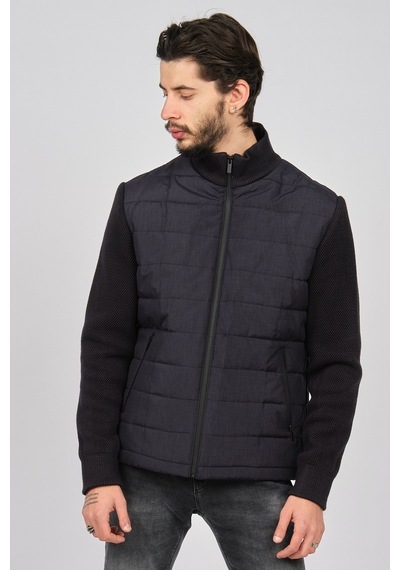 By Serco Erkek Kolları Örme Mont 0622641 Lacivert-Lacivert