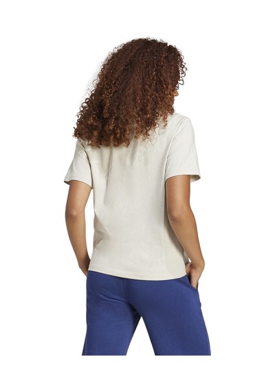 Adidas Essentials Small Logo Cotton Tişört Jı6079 Ekru