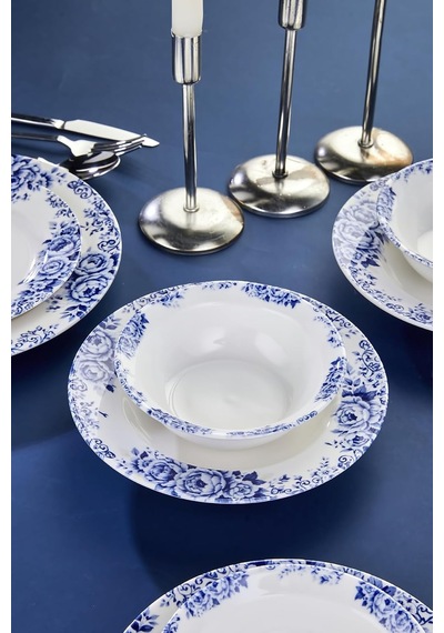 Tr Meissen 24 Parça Porselen Yemek Takımı, Lacivert, Ckr4812 Diğer