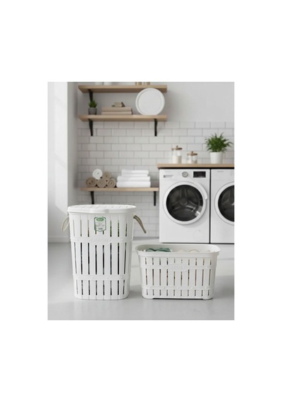 65 Lt Kirli Çamaşır Sepeti Ve 40 Lt Çamaşır Selesi İkili Set Banyo Düzenleyici Çamaşır Sepeti Takımı Beyaz - 833547039 Beyaz 65 Lt Kirli Çamaşır Sepeti Ve 40 Lt Çamaşır Selesi İkili Set Banyo Düzenleyici Çamaşır Sepeti Takımı Beyaz - 833547039 Beyaz
