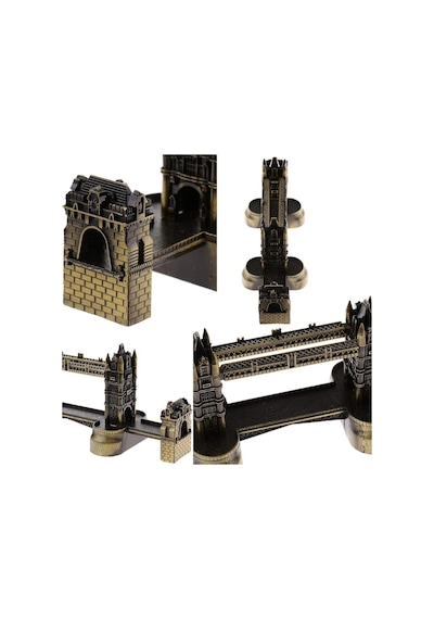 Vintage Metal İngiltere London Tower Bridge Biblo Antik Bronz 20 Cm