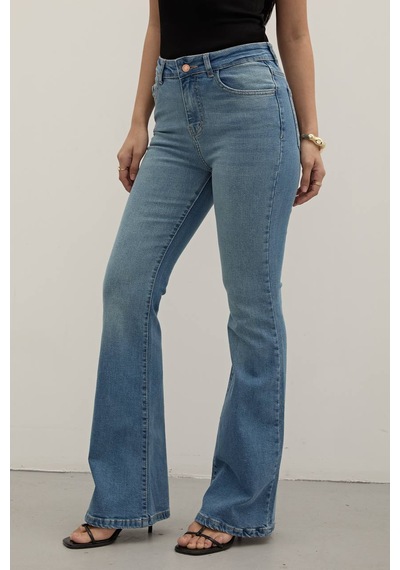 Zdnjeans Bayan Mavi İspanyol Paça Denım Pantolon