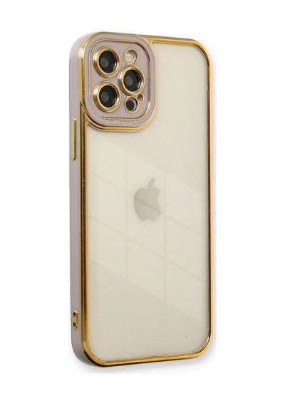 Apple iPhone Uyumlu  Uyumlu 12 Pro Max Kılıf Liva Lens Silikon - Lila Renkli