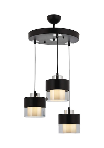 Avonni Av-60193-3t-bsy Siyah Boyalı Modern Avize E27 Metal Cam 40cm Çok Renkli