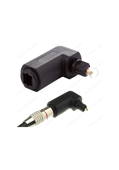 BK Teknoloji 90 Derece Dik Açı L Tipi Dirsek Toslink Fiber Optik Ses Adaptörü