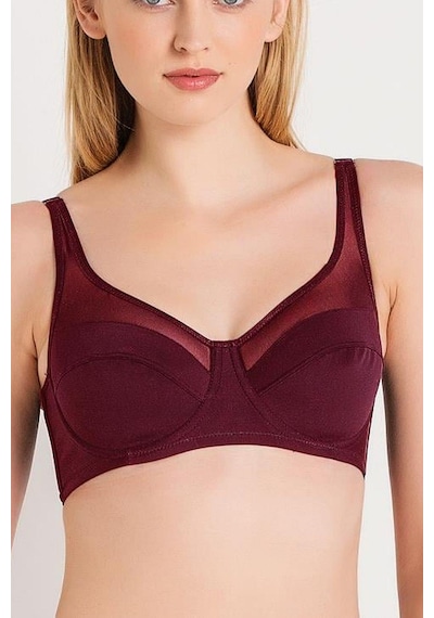 Magic Form 3983 Kadın Tül Detaylı Toparlayıcı Sütyen-bordo Bordo