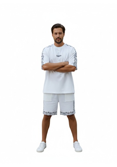 Hoodraze Tşört Oversize Beyaz