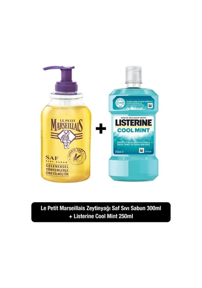 Listerine Cool Mint 250 ML + Le Petit Marseillais Lavanta Yağı Sıvı Sabun 300 ML