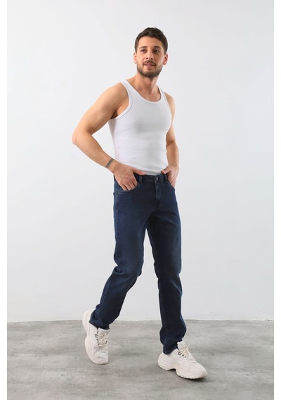 Banny Jeans Erkek Likralı Straight Fit Jean Pantolon Mavi