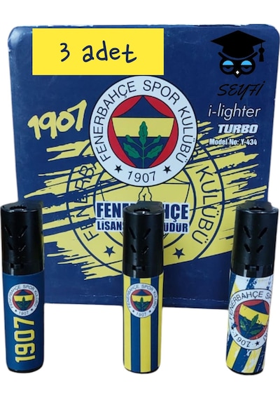 Manyetolu Çakmak Seti 3 Adet Taraftar Lisanslı Ürün Doldurulabilir Plastik Gövde Fb