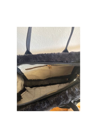 Aksesuar The Tote Bag Peluş Çanta 21x21cm siyah