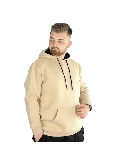 Mode Xl Erkek Sweatshirt Kapşonlu Pocket Basic 20562 Bej 001