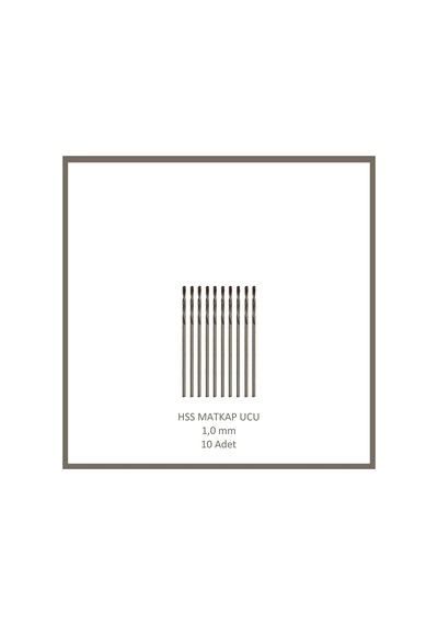 Hss Matkap Ucu 1 Mm, Metal, Ahşap, Plastik İçin 10 Adet