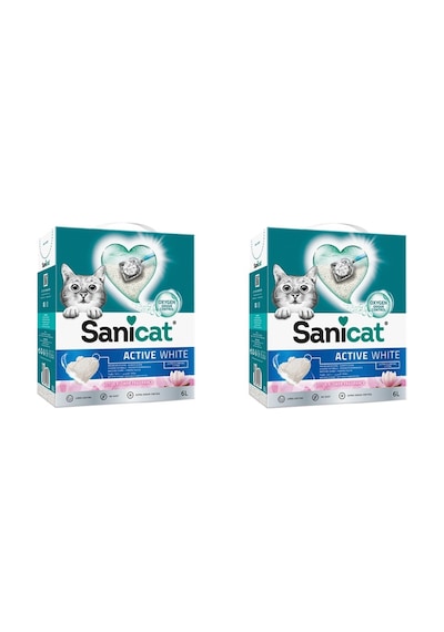 Sanicat Active White Lotus Flower Topkalanan Kedi Kumu 6 L X 2 Adet