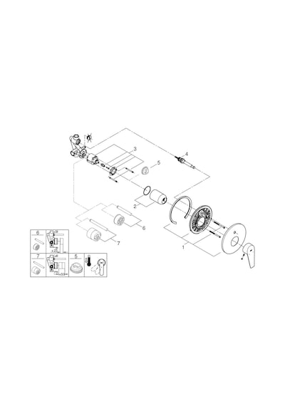 Grohe Bauedge Tek Kumandalı Banyo Bataryası 29079001