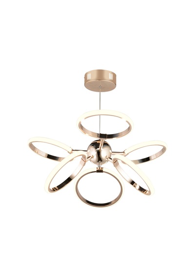 Ld 072 Model Gold 3 Renkli Salon Ve Oturma Odası İçin İdeal Alüminyum Avize, 65x70 Gold