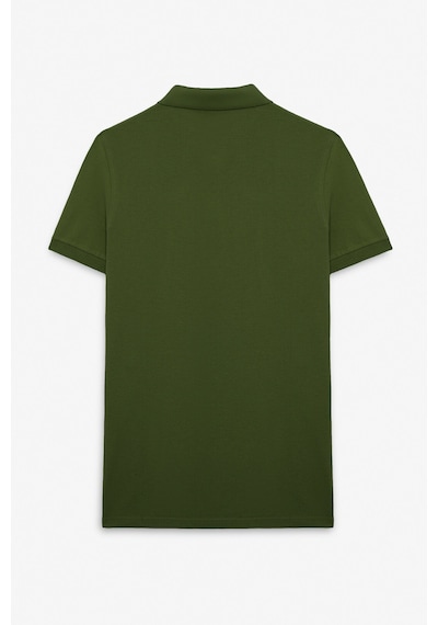 Grimelange SKYLOOM Erkek %100 Pamuk Kısa Kollu Regular Fit Haki Polo Yaka T-shirt