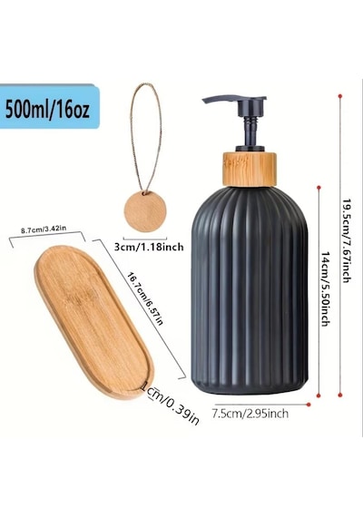 2 Li Hands Dishes Siyah Beyaz Dekoratif Mutfak Banyo Sıvı Cam Sabunluk Seti 500ml Bambu Stantlı Set Beyaz - Siyah 2 Li Hands Dishes Siyah Beyaz Dekoratif Mutfak Banyo Sıvı Cam Sabunluk Seti 500ml Bambu Stantlı Set Beyaz - Siyah
