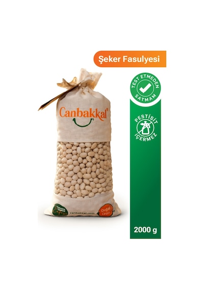 Canbakkal Yerli Şeker Fasulyesi İnce Kabuklu Pestisit Analizli 2 KG
