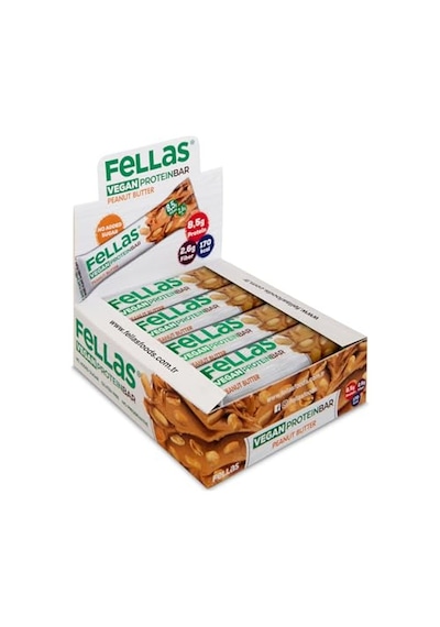 Vegan Protein Bar, Yer Fıstığı Ezmeli, 40gr X 12 Adet