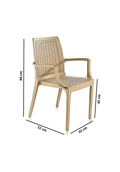 Sy-2524 Örgü Desenli Rattan Bahçe Koltuk Sandalye 4'lü Set Diğer